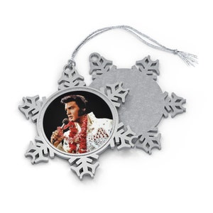 Elvis Presley pewter snowflake Christmas ornament