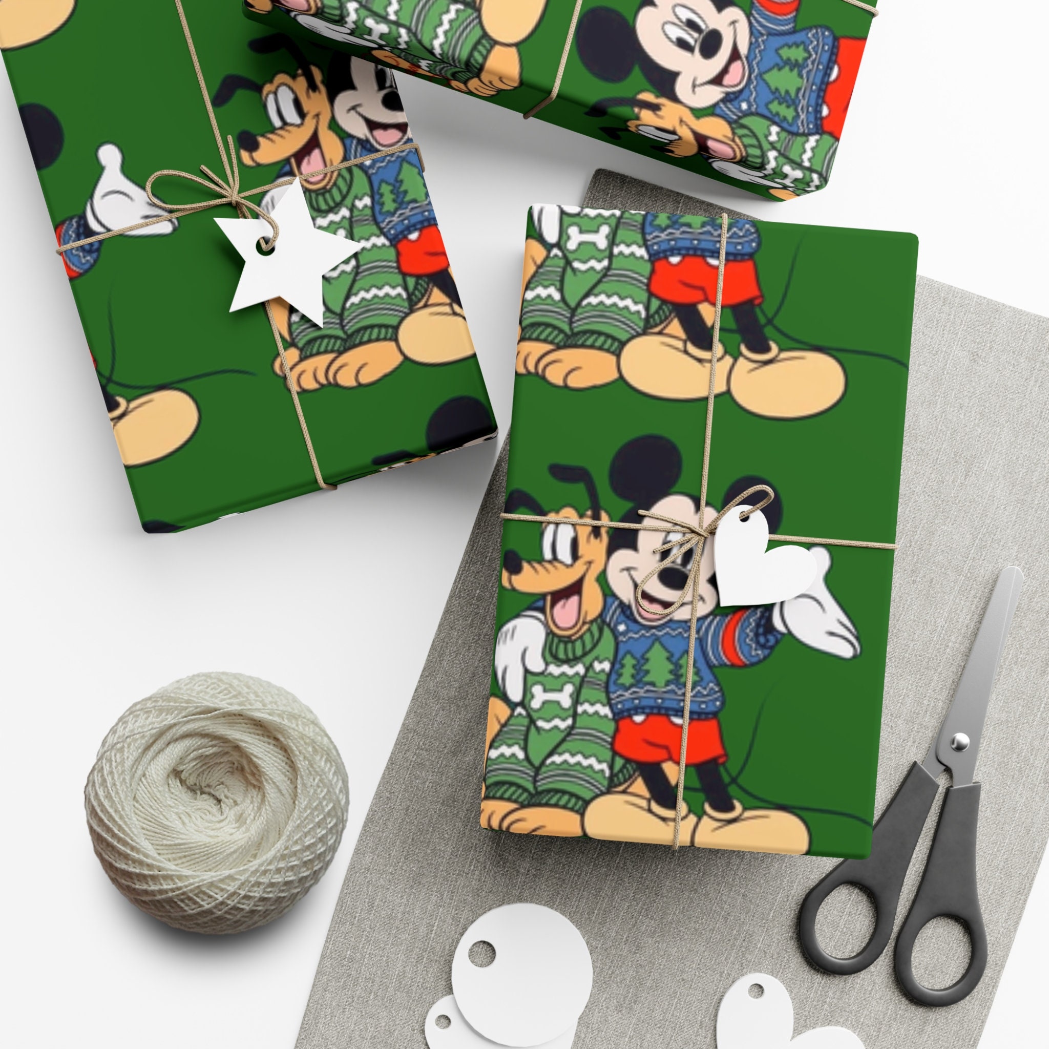 Wrapping Paper, Disney Gift Wrap Featuring Mickey Mouse and His Beloved ...