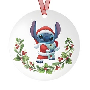Stitch Christmas Ornament in metal.