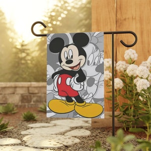 Disney Mickey Mouse and Minnie Mouse (in the background) personalized Garden or Home Flag Banner image 3
