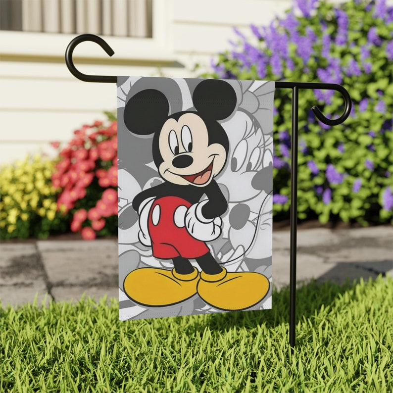 Disney Mickey Mouse and Minnie Mouse (in the background) personalized Garden or Home Flag Banner image 4