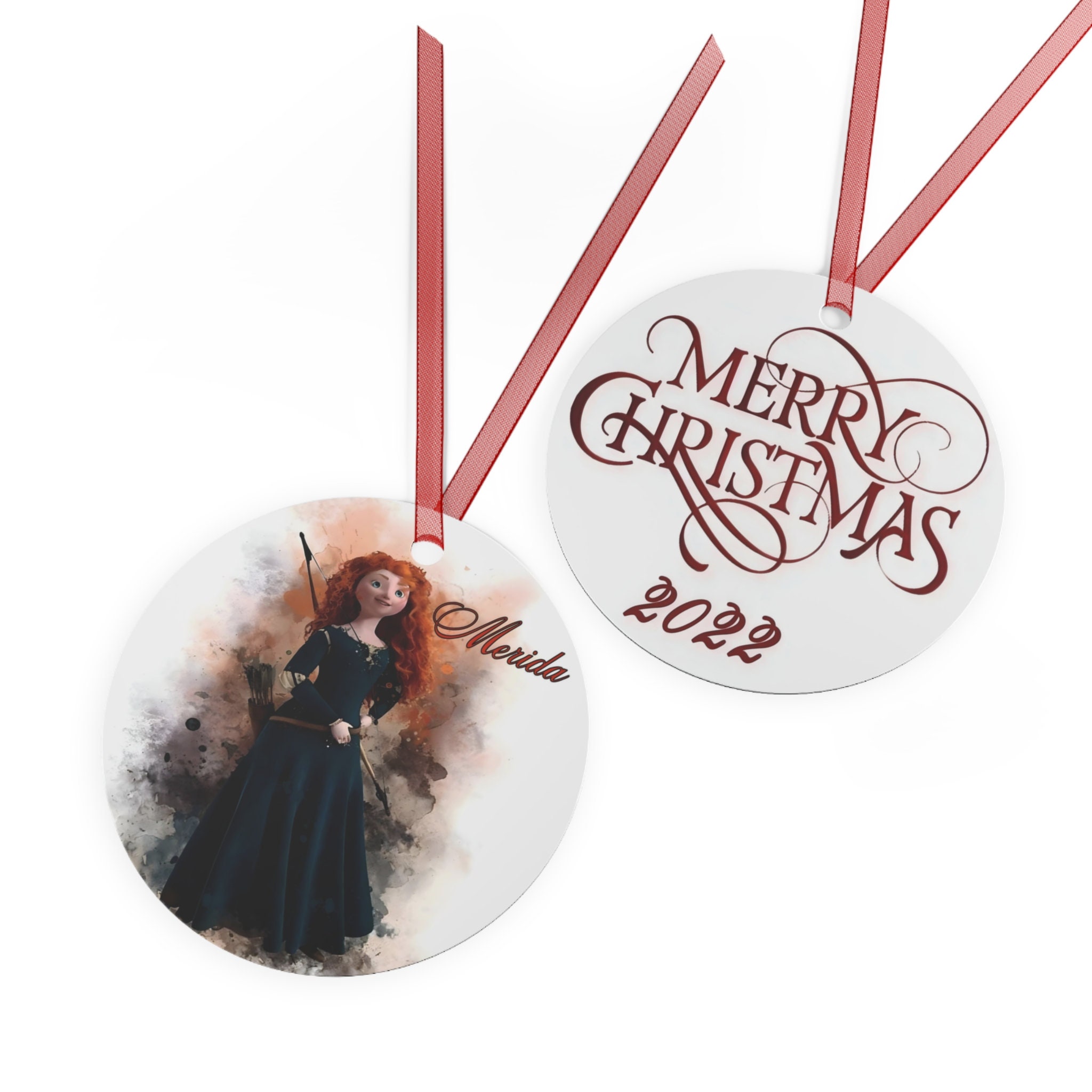 Merida Disney Princess From the Movie Brave Metal Christmas Ornament - Etsy
