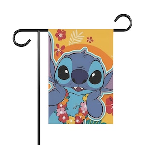 Disney Stitch Garden or Home Flag Banner