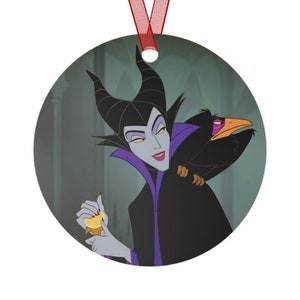 Maleficent Sleeping Beauty Disney Fairy Character metal Christmas Ornament, Holiday Decor, Unique Christmas Gift, Tree Decoration