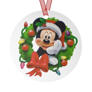 Disney&#39;s Mickey Mouse Christmas Metal Ornaments.