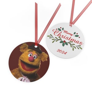 Fozzie from Disney The Muppets metal Christmas ornament