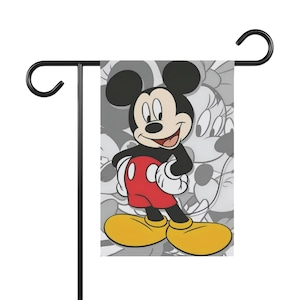Disney Mickey Mouse and Minnie Mouse (in the background) personalized Garden or Home Flag Banner image 1
