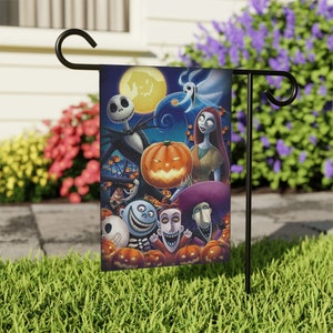 Jack Skellington &quot;This is Halloween&quot; and friends Garden & House Banner flag