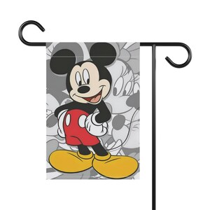 Disney Mickey Mouse and Minnie Mouse (in the background) personalized Garden or Home Flag Banner image 2
