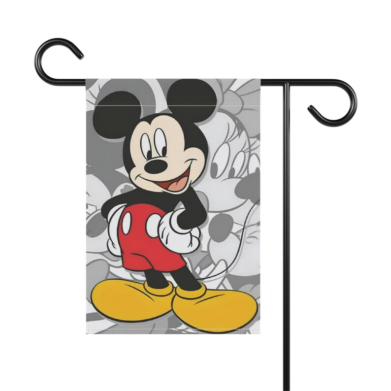 Disney Mickey Mouse and Minnie Mouse (in the background) personalized Garden or Home Flag Banner image 2
