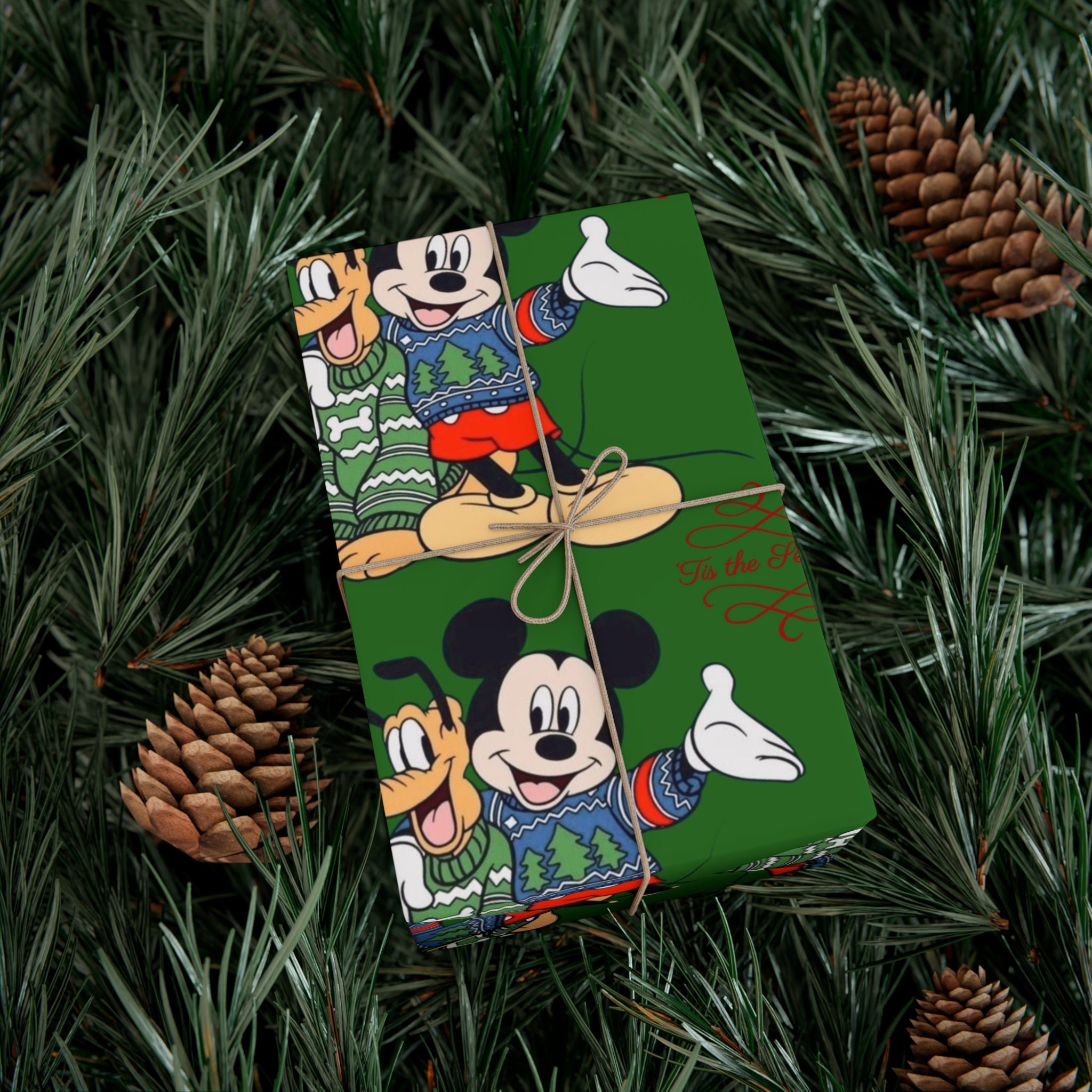 Wrapping Paper, Disney Gift Wrap Featuring Mickey Mouse and His Beloved
