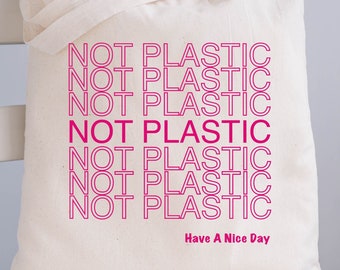 Not Plastic Graphic Organic Cotton Tote