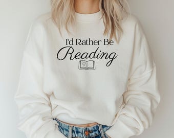 読書に没頭したいスウェットシャツ｜本好きのためのクルーネック｜心地よい読書好きのためのスウェットシャツ｜読書好きへのギフト｜図書館好きのためのプルオーバー
