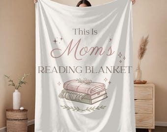 This Is Moms Reading Fleece Sherpa Blanket | Bookish Mom Gift