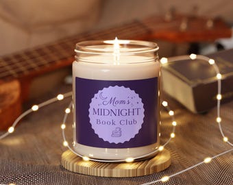 Mom's Midnight Book Club Soy Candle | Bookish Candle Gift | Reader Gift for Mom | Cozy Reading Candle | Book Lover Gift