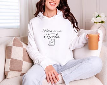 Felpa corta e accogliente da biblioteca / Il sonno è per chi non legge