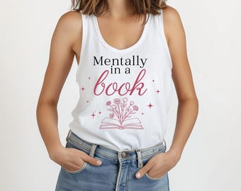 Mentally In a Book Crewneck Bookish tank top