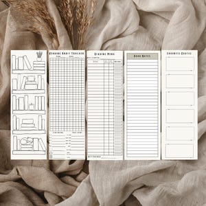 Bokmärkespaket för lässpårning | Utskrivbar present till bokälskare (PDF-nedladdning)