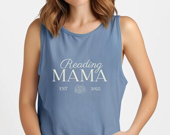 Personalized Reading Mama Tank Top | Bookish Mom Tank | Mother's Day Gift for Readers | Custom Est Year Shirt | Reader Mom Gift