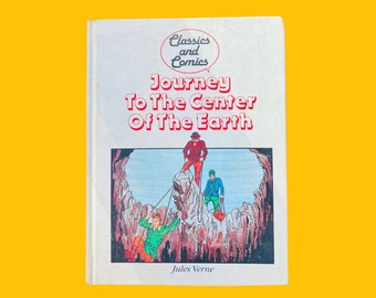 Vintage 1980er Jahre Klassiker und Comics Reise zum Mittelpunkt der Erde von Jules Verne