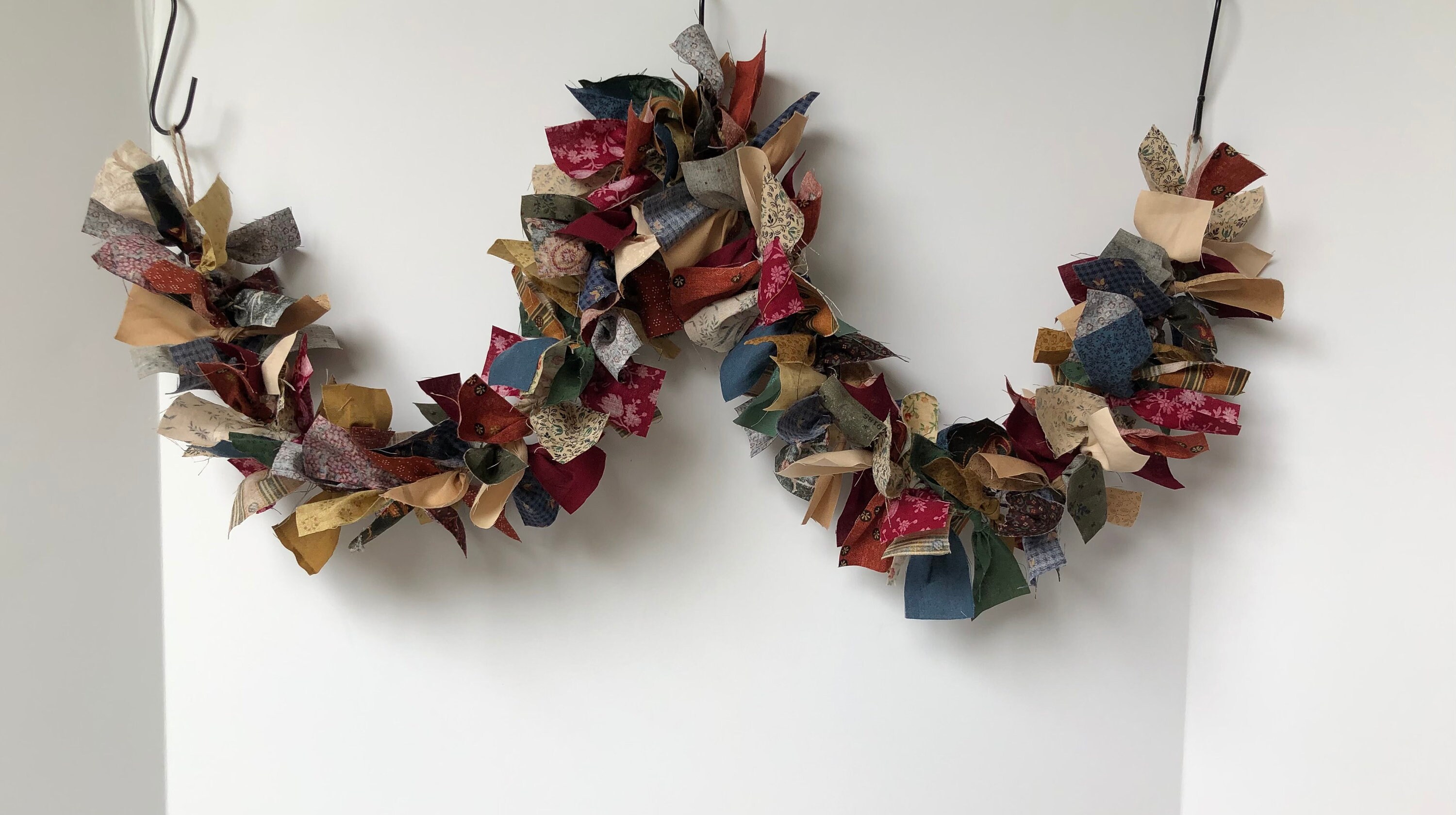 3' Feet 4 Inches Handmade Primitive Rag Swag Garland Farmhouse, Rustic ...