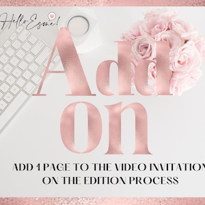 ADD ON, add 1 extra PAGE to your quinceanera video invitation. Before the video is delivered. Mis quince, 15 años invitation animated