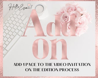 ADD ON, add 1 extra PAGE to your quinceanera video invitation. Before the video is delivered. Mis quince, 15 años invitation animated