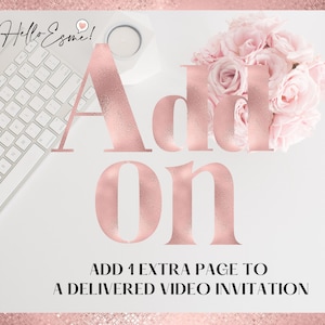 ADD ON, add 1 extra PAGE to your quinceanera video invitation. For delivered Video Invitation. Mis quince, 15 años invitation animated