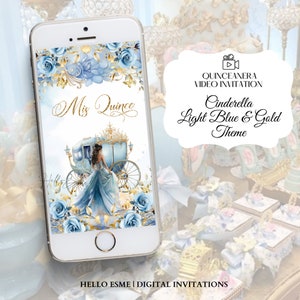 Cinderella invite, quince invitation, cinderella sweet 16, spanish invitation, cinderella carriage, princess invitation, princess carriage