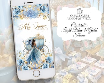 Cinderella invite, quince invitation, cinderella sweet 16, spanish invitation, cinderella carriage, princess invitation, princess carriage