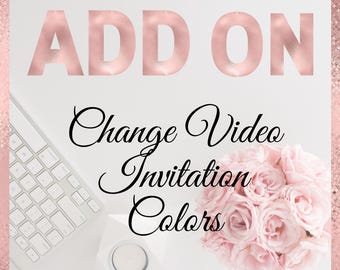 ADD ON, change colors elements on a video invitation already made. 15 años invitation, Mis quince invites.
