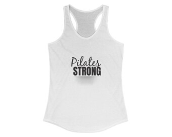 Camiseta sin mangas con espalda de nadadora de Pilates Strong
