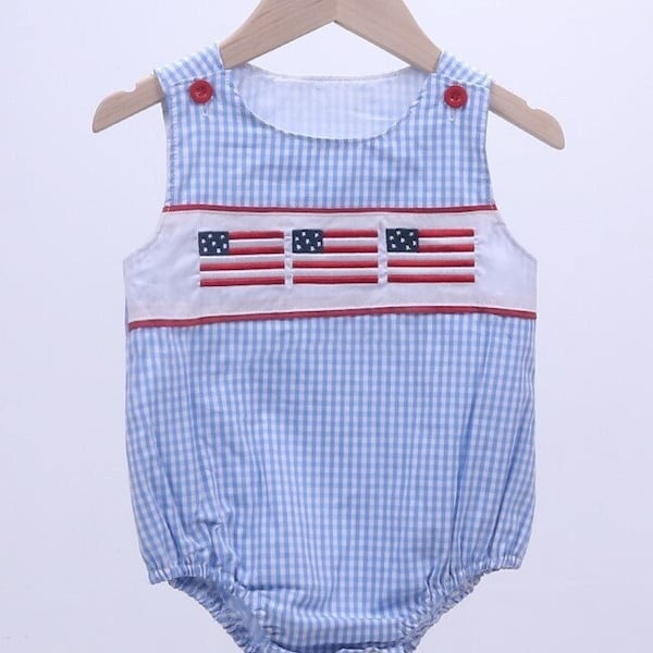 Boys Applique Romper - Field Day
