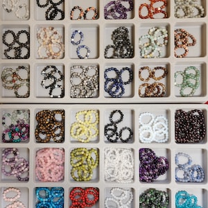 4mm Natural Stone Beaded Stretch Ring