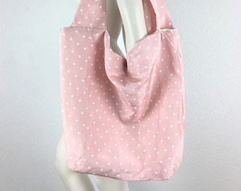 Upcycling shopping bag "Pink Dots" - made with love & from dresses :)