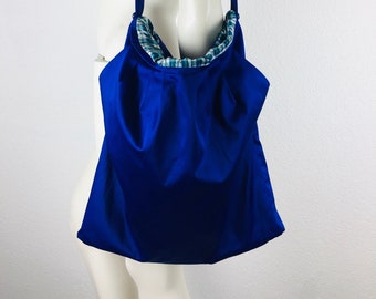 Upcycling shopping bag "Blue Check" - made with love & from dresses :)