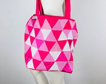 Upcycling shopping bag "Pink Mosaic" - made with love & from dresses :)