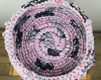 Upcycling basket M (approx. 31 cm) - "Lilac Night"