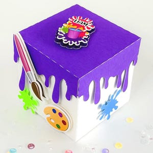 Paint Bucket Favor Box | Personalized Art Party Candy Holder for Kids | Painting Party Favor - Set of 6
