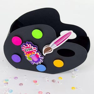 Color Swatch Favor Box | Art Party Candy Holder | Kids Paint Birthday Goodie Box | Set of 6