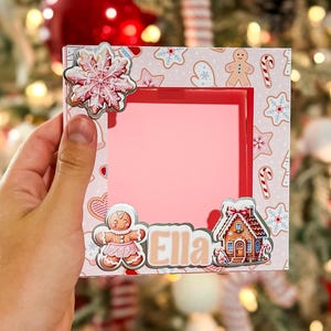 Rosa Lebkuchen-Dekor-Anzeigen-Pastelweihnachtsakzent-kokette Raum-Dekoration-Tischplatte-Feiertags-Art