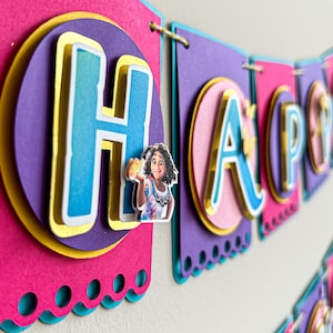 Encanto Birthday Banner – Magical Encanto Party Decoration, Personalized Happy Birthday Garland, Kids Birthday Party Supplies