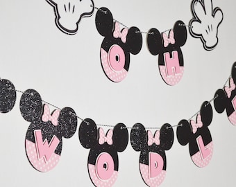 Oh Twodles Birthday Banner: Minnie Mouse 2nd Birthday Party Decor