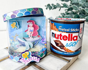 Favores de fiesta de sirenita, Decoraciones de fiesta de sirena, Decoraciones de cumpleaños de sirenita, Decoración de princesa, Favores de sirena, Nutella personalizada