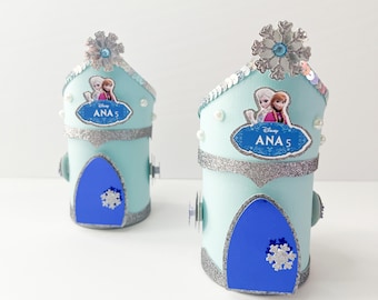 Recuerdos de fiesta de Frozen Decoraciones para fiestas de Frozen Cumpleaños de Frozen Lata de papas fritas de Frozen Fiesta temática de Frozen Elsa y Anna de Frozen Princesa Elsa