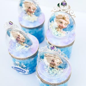 Frozen Party Favor Elsa And Anna Pringles Snack Cans Personalized Winter Theme (1.3oz, Handmade Sparkling Cardstock, Custom Child Name) image 10