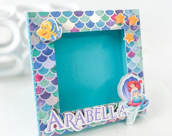 Mermaid Picture Frame, Little Mermaid Party Decorations, Photo Gifts, Little Mermaid Party Favors, Mermaid Photo Frame, Photo Favors