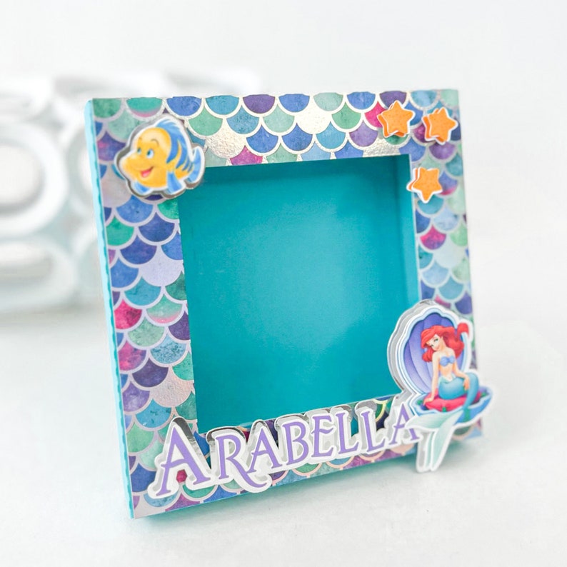 Mermaid Picture Frame Little Mermaid Party Decorations Photo Etsy