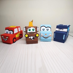 Cars Party Favors - Candy Boxes & Treat Holders | Personalized Kids Party Supplies | Cars-Themed Birthday Favors - Set of 4