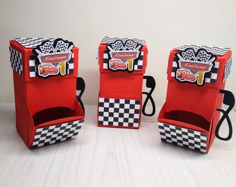 Race Car Favor Box | Custom Racing Party Favors | Race Car Birthday Decorations | Fuel Station Candy Box | Racing Theme Party Supplies